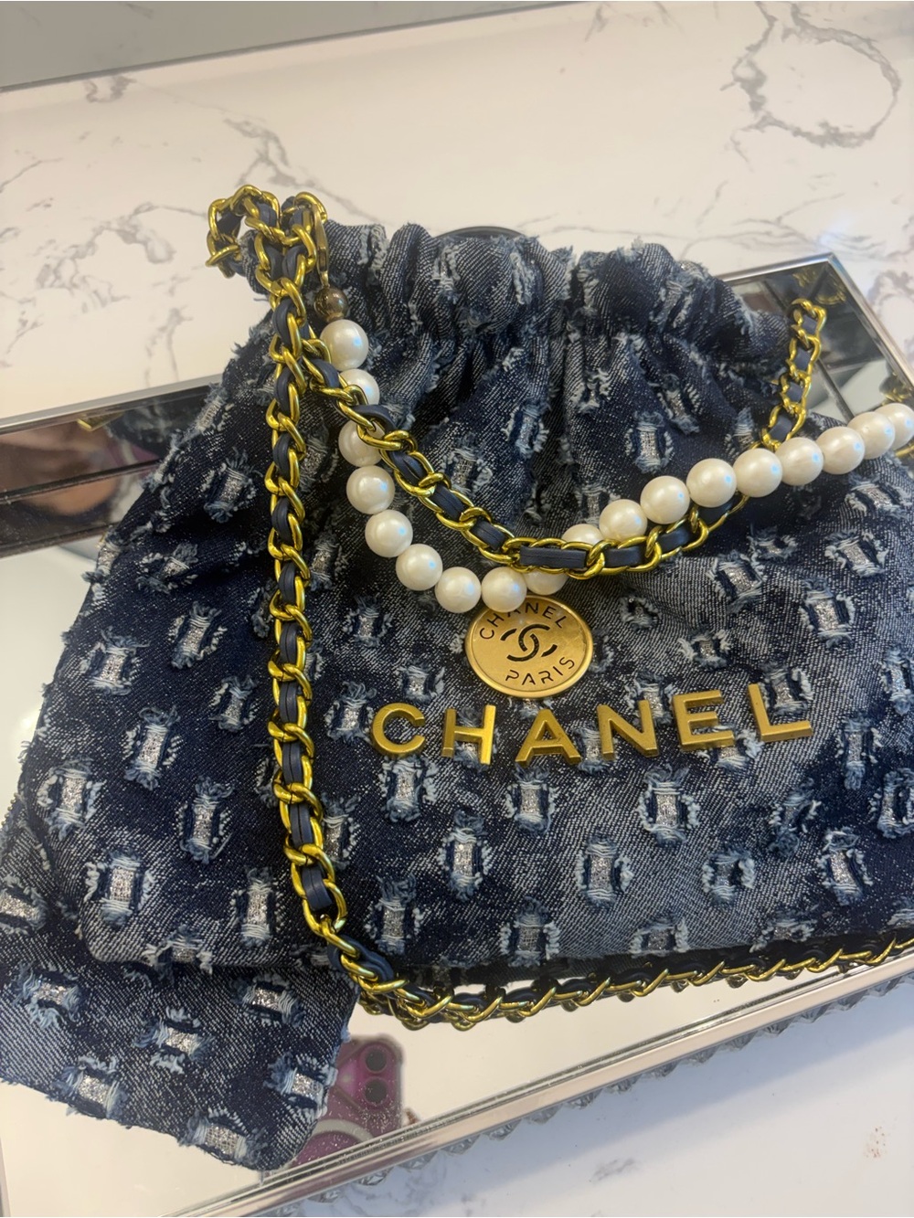 Beautiful denim style purse